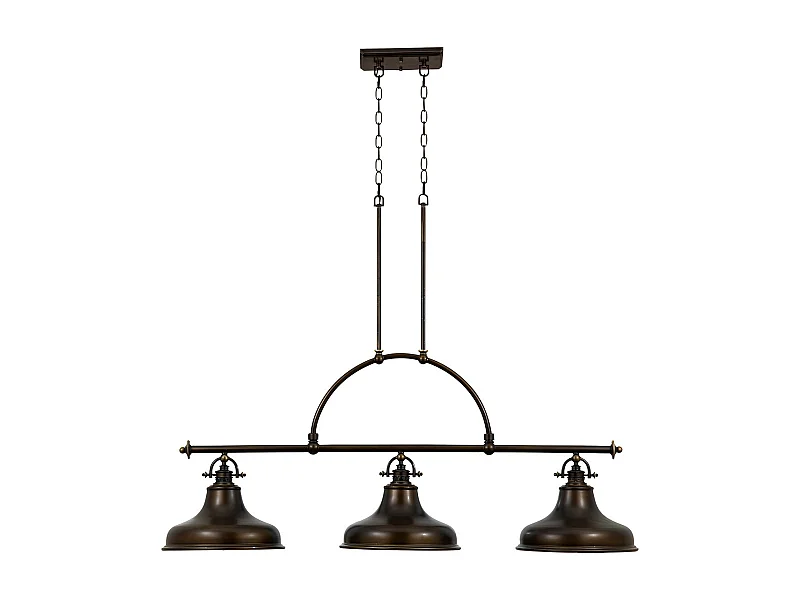 Elstead Emery 3 ljus hängande bar ljuskrona ljus palladisk brons, E27