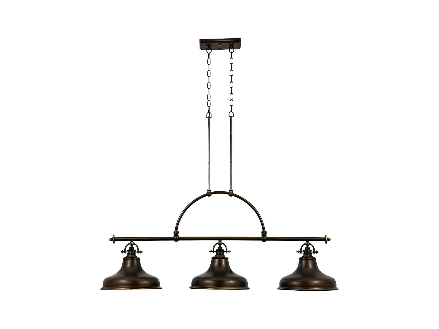 Elstead Emery Luminaire suspendu à 3 ampoules au fini bronze palladien, E27