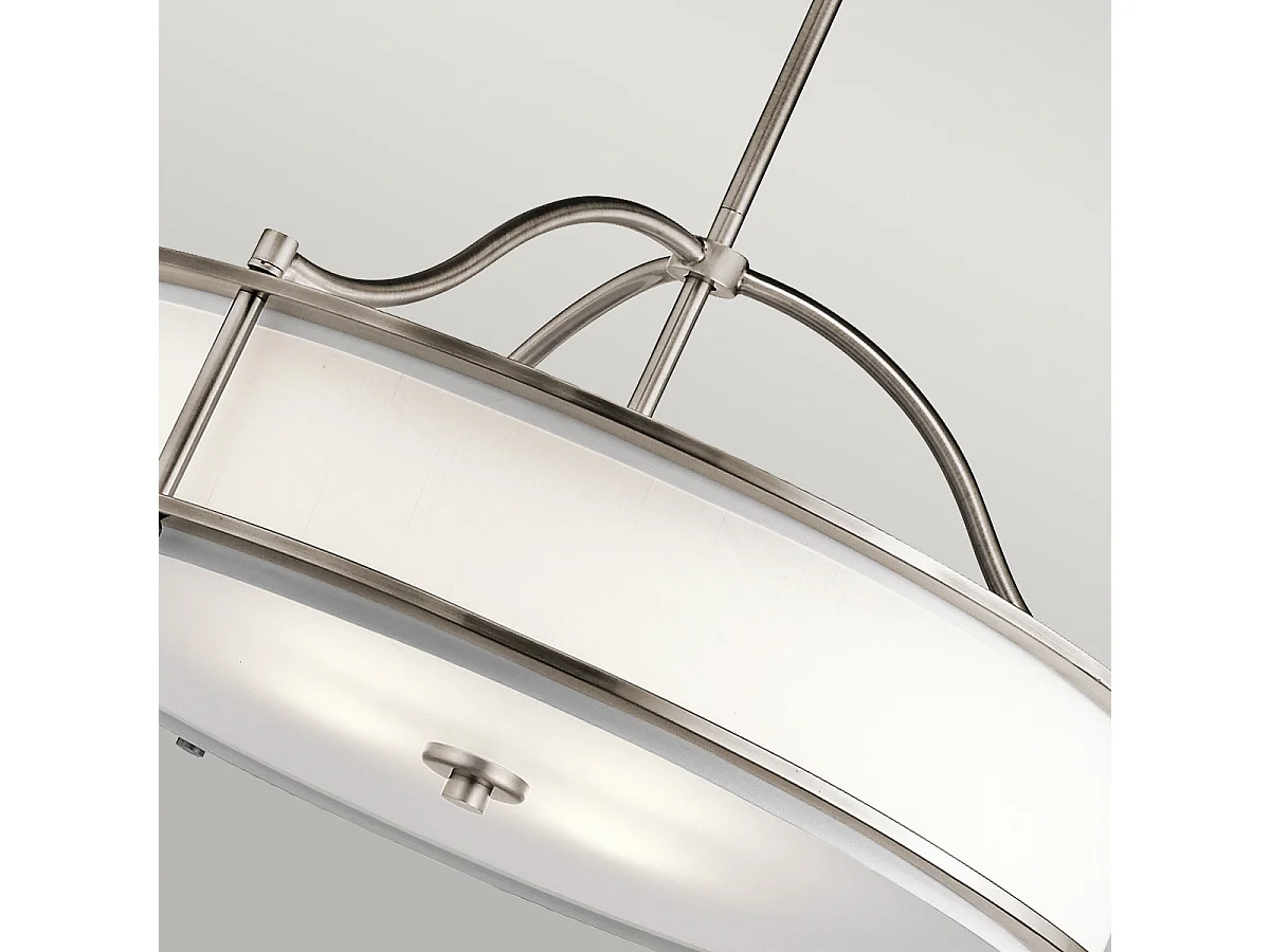 Elstead Emory - Lampadario a sospensione rotondo a 4 luci semi-filo in peltro, E27