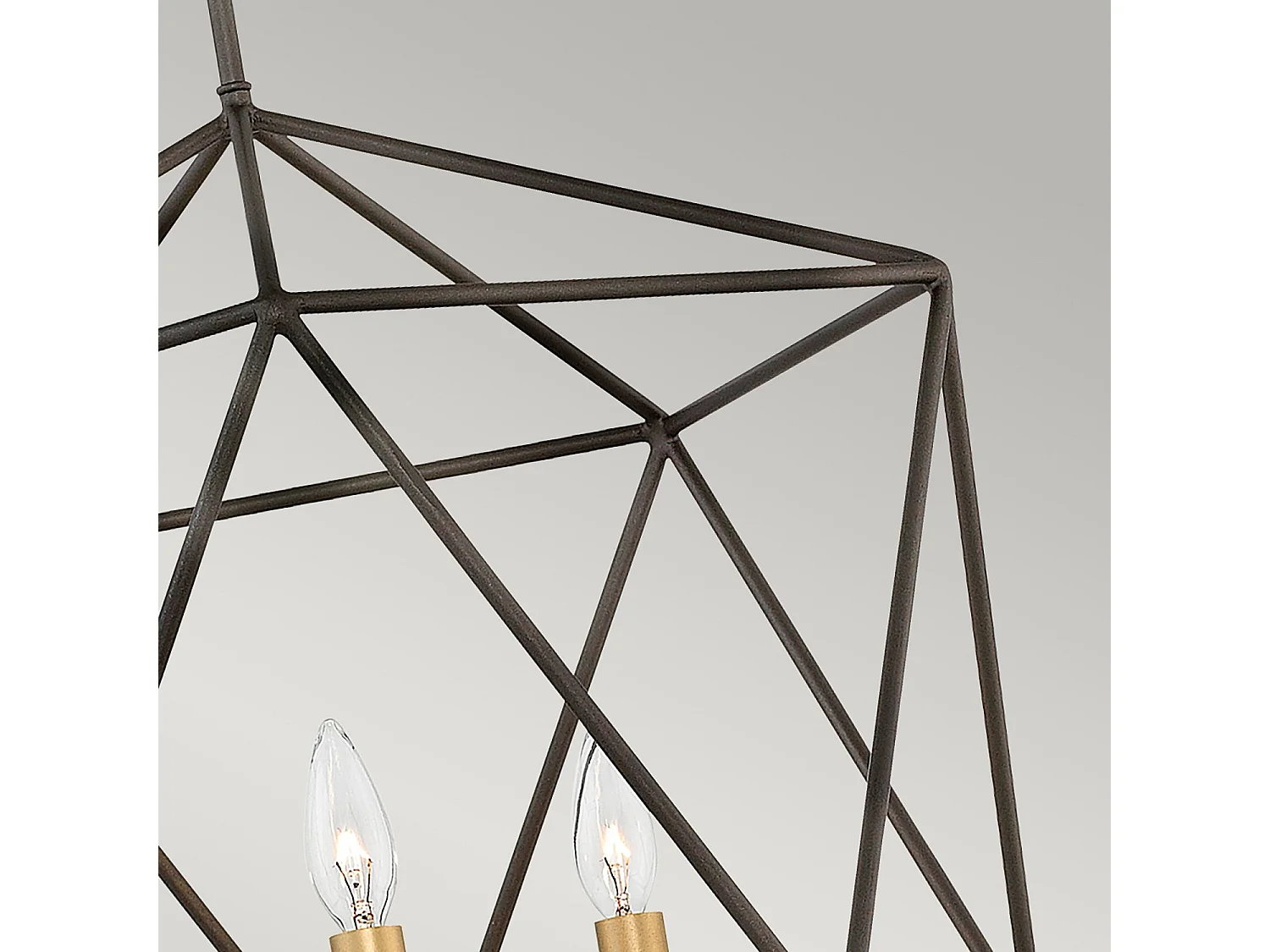 Lampadario Industrial Nordico Astrid Metallo Bronzo Opaco 3 Luci E14