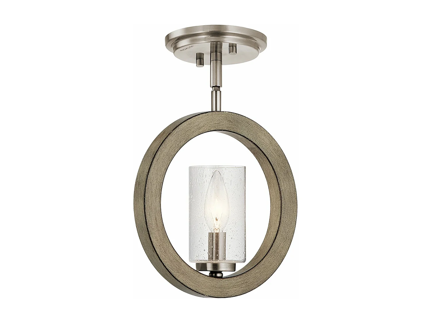 Sospensione Industrial Nordica Grand Bank Acciaio Grigio Antico Vetro 1 Luce E14