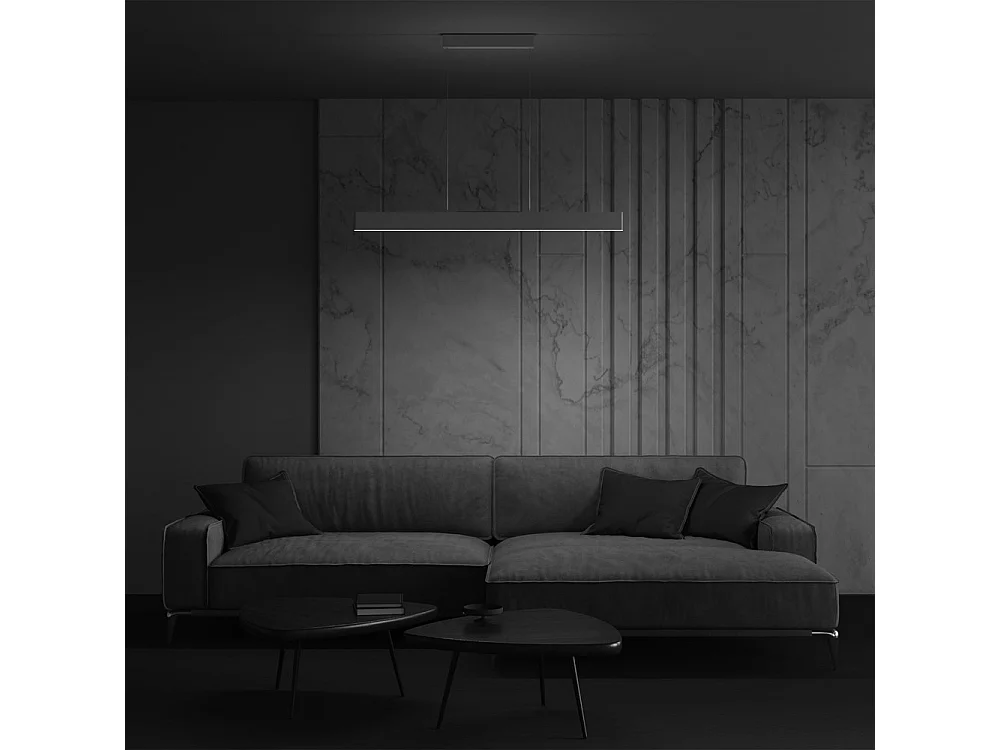 Step Integrierte lineare LED-Deckenpendelleuchte Weiß