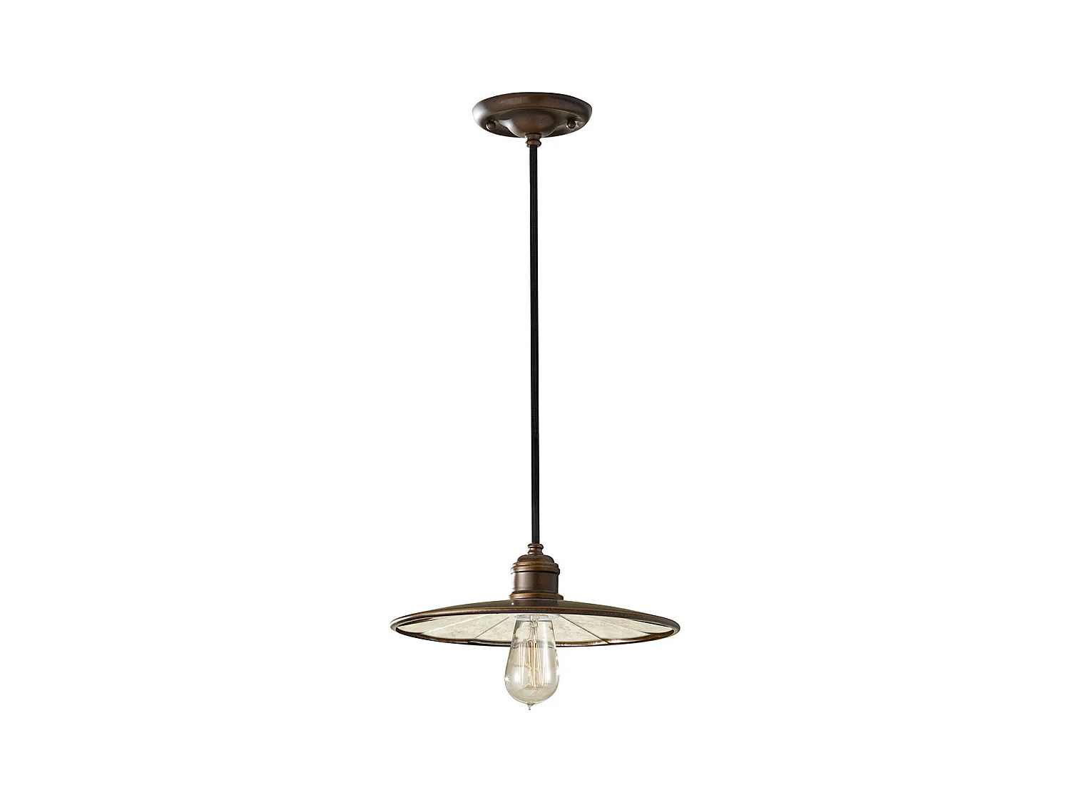Elstead Urban Renewal Luminaire suspendu à 1 ampoule en forme de dôme bronze, E27