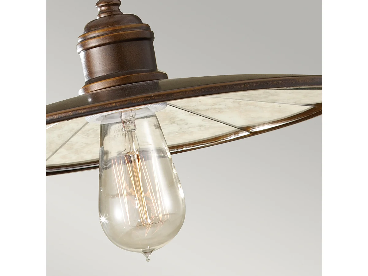 Elstead Urban Renewal - 1 licht Dome Deckenanhänger Bronze, E27