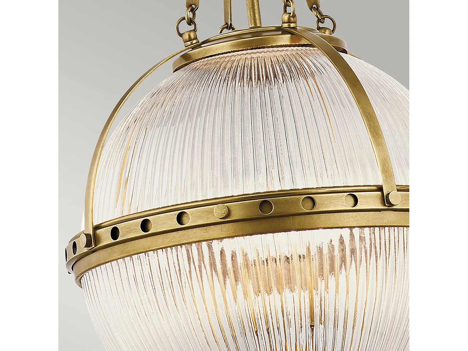 Elstead Aster - 3 licht Globe Deckenanhänger Messing, E14