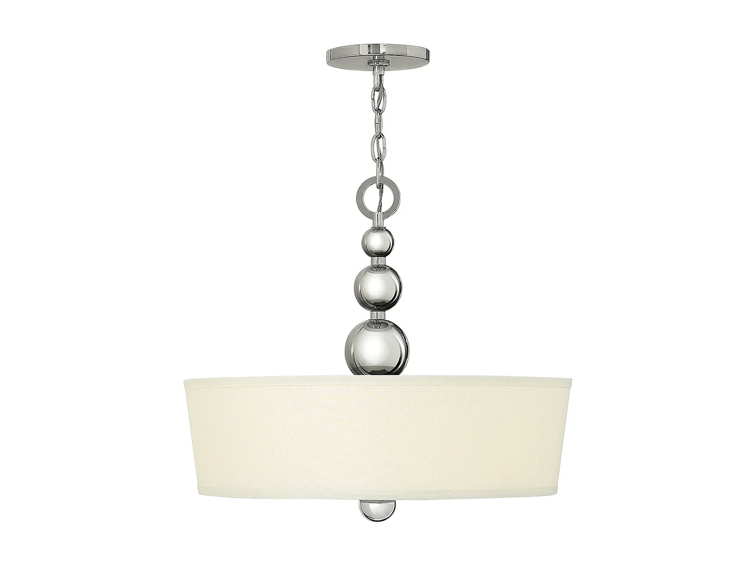 Elstead Zelda - Sospensione a soffitto a 3 luci nichel lucido, attacco E27