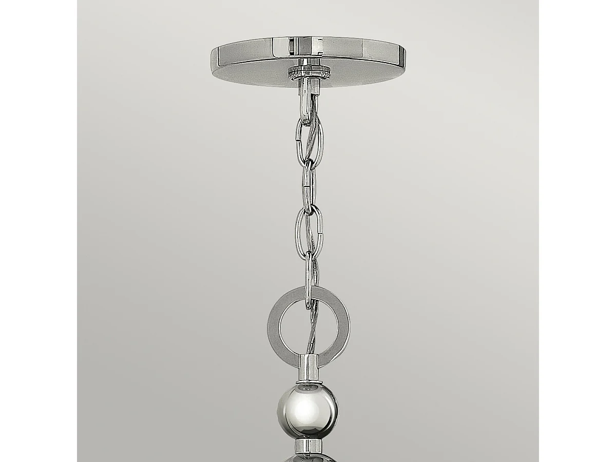 Elstead Zelda - Sospensione a soffitto a 3 luci nichel lucido, attacco E27