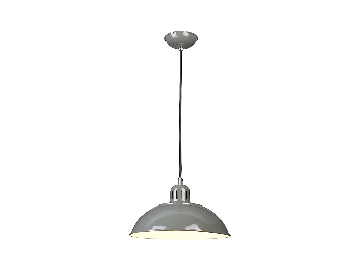 Elstead Franklin Suspension à 1 ampoule en forme de dôme gris, E27