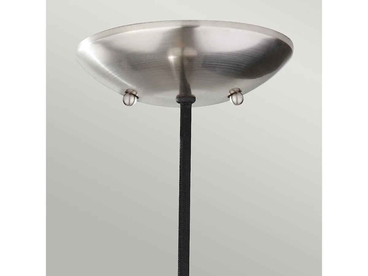 Elstead Beso - 1 licht Dome Deckenanhänger aus gebürstetem Stahl, E27