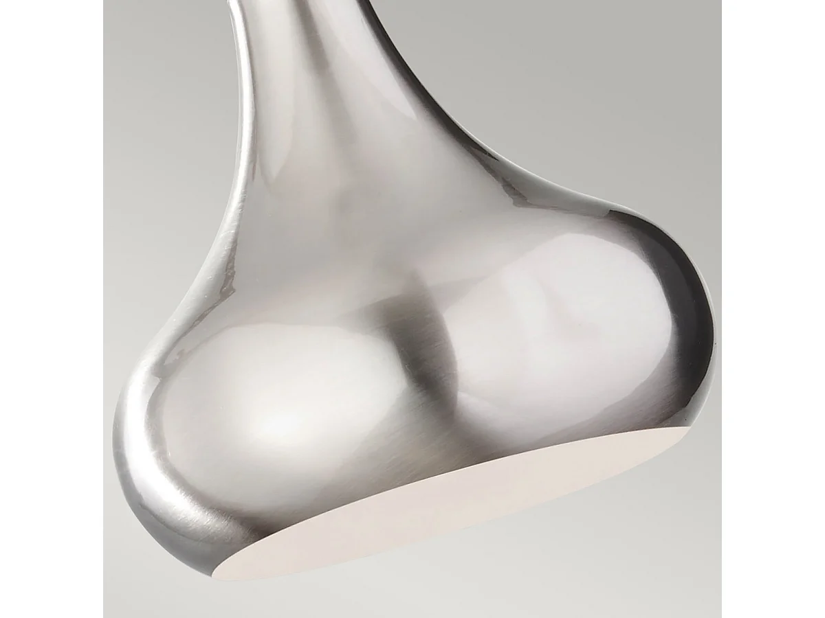 Elstead Beso - 1 licht Dome Deckenanhänger aus gebürstetem Stahl, E27