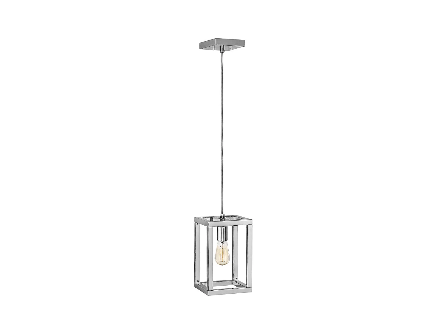Ensemble Hinkley Fredrick Ramond suspension à 1 ampoule nickel poli