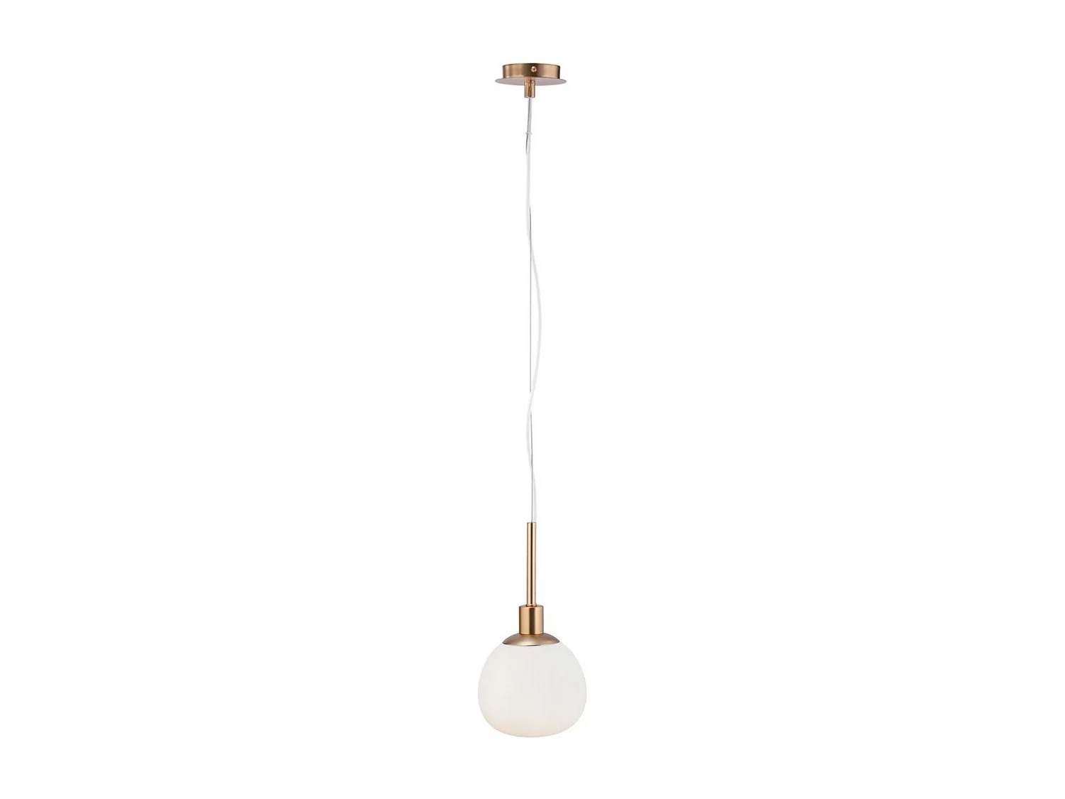 Erich Globe Decken-Pendelleuchte Messing, 1-flammig, E14