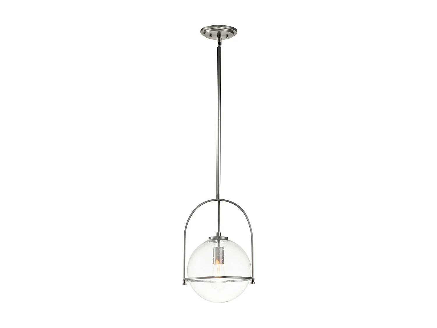 Elstead Hinkley Somerset Globe Suspension Plafonnier Nickel Brossé