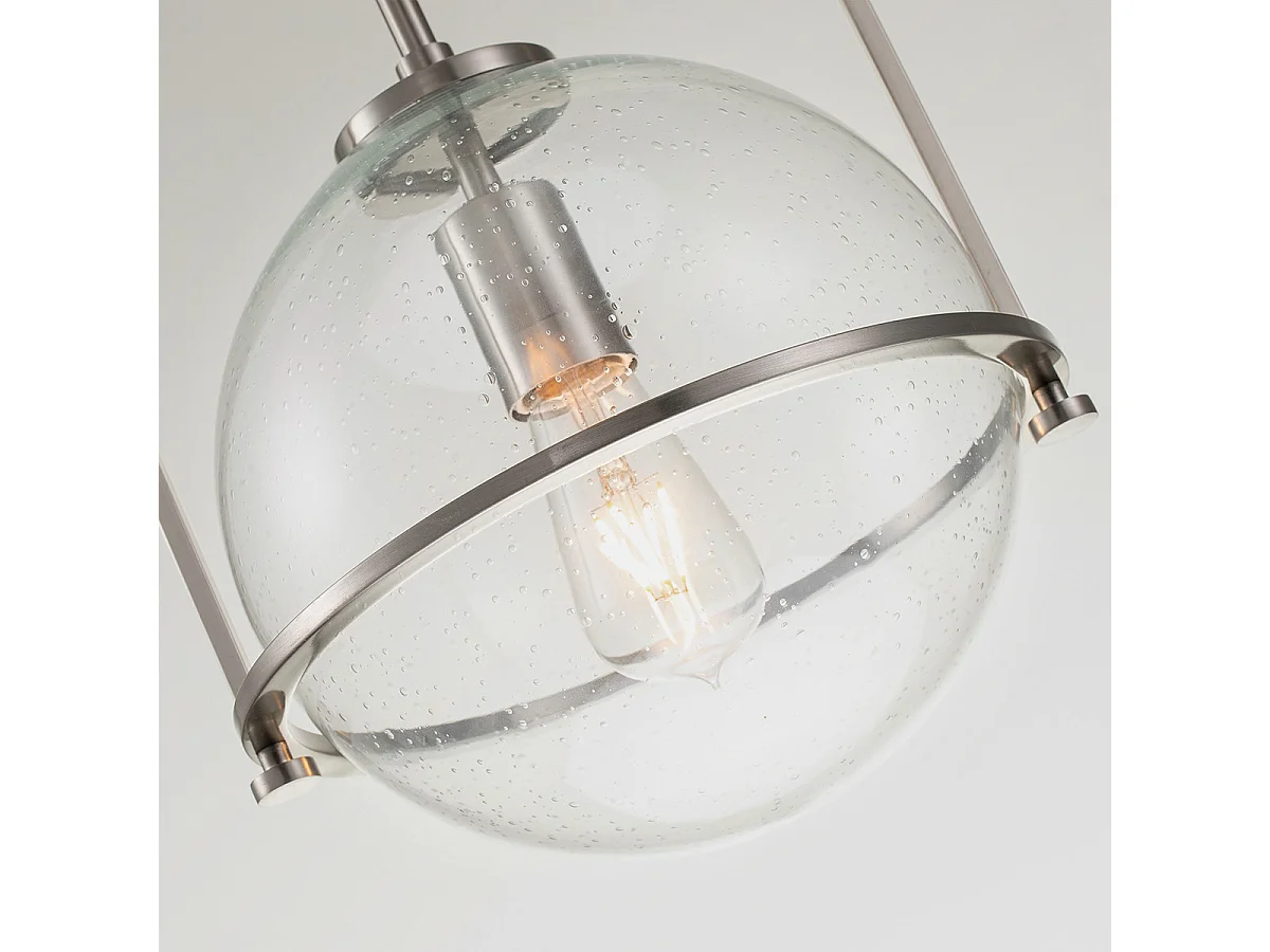 Elstead Hinkley Somerset Globe Suspension Plafonnier Nickel Brossé