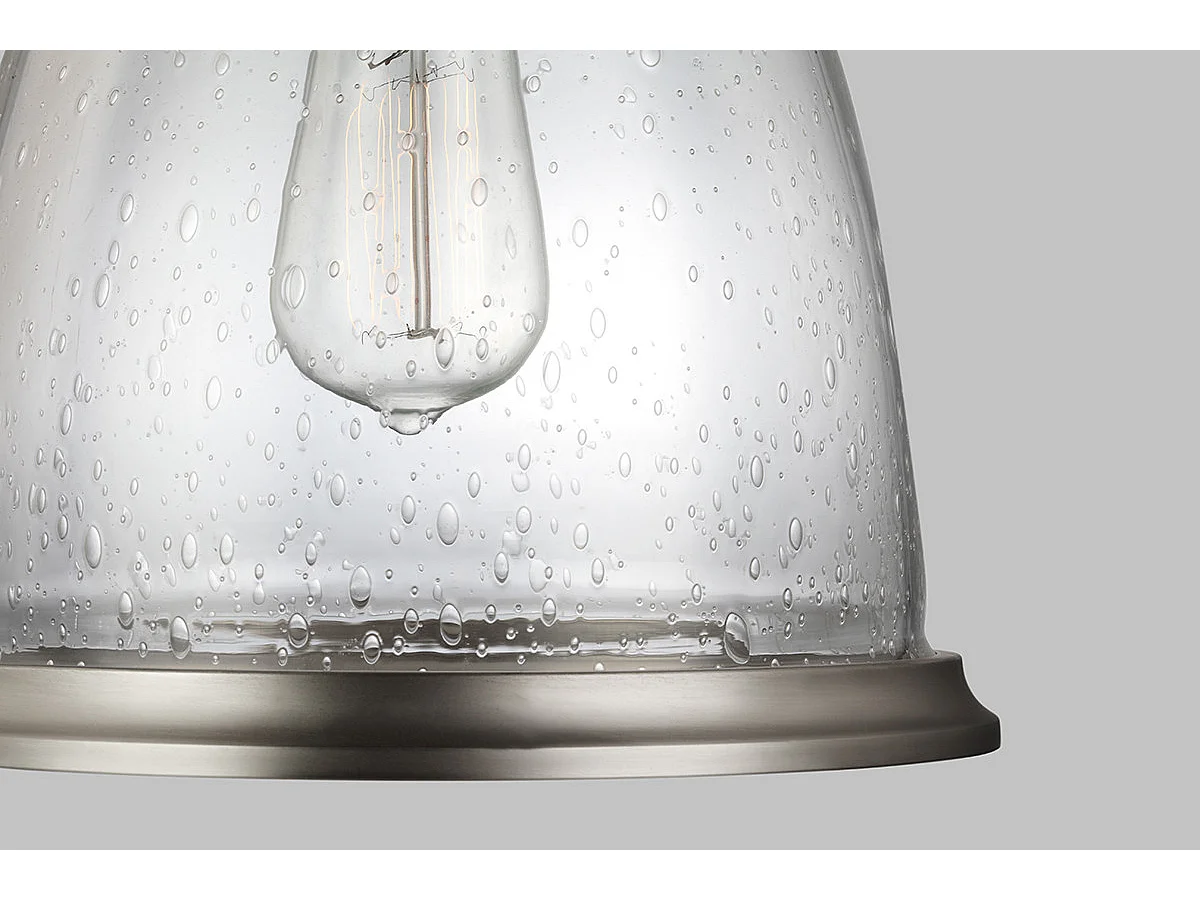 Elstead Hobson - Sospensione a soffitto a cupola media 1 luce nichel satinato, E27