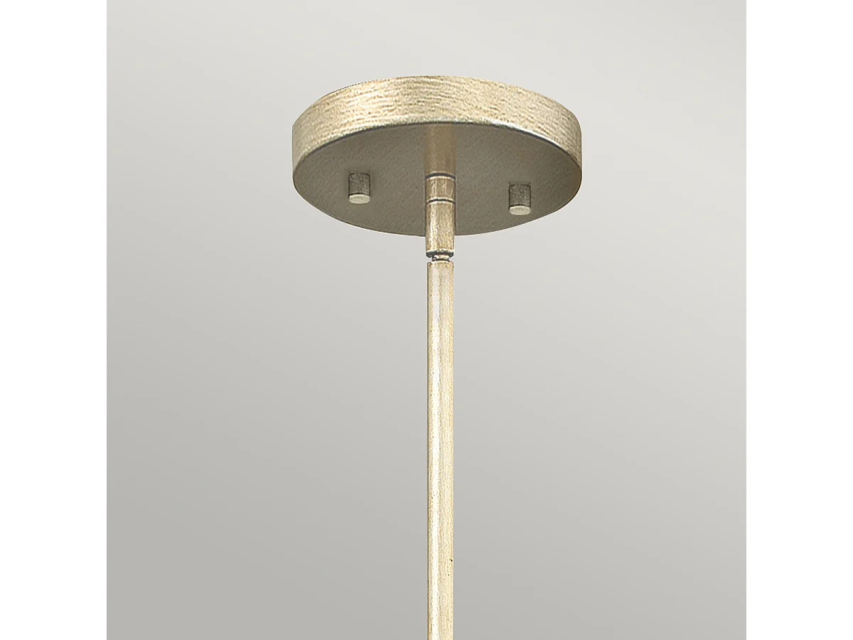 Elstead Gemma - Sospensione 3 Luci da Soffitto Foglia Argento, E27