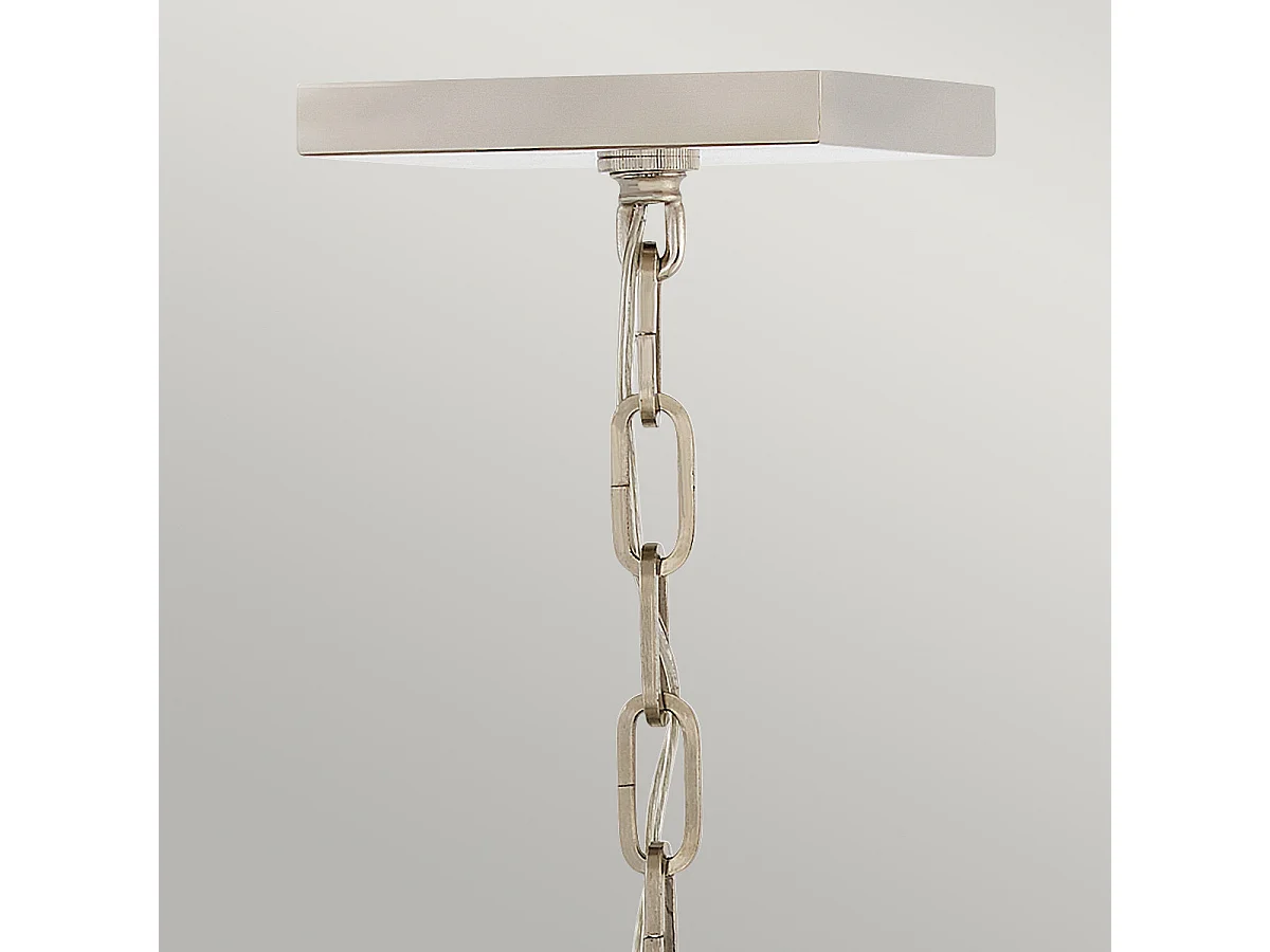 Elstead Hinkley Stinson Laternen Pendelleuchte Schwarz mit poliertem Nickel