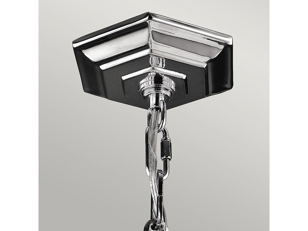 Elstead Corinne - Sospensione a soffitto sferica media a 3 luci nichel lucido, E14