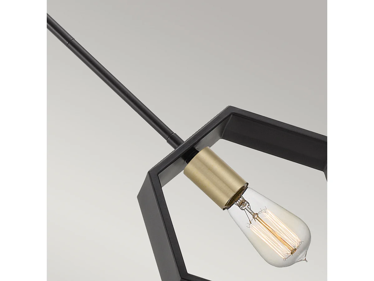 Elstead Quoizel Bismarck Schlanke Pendel-Deckenleuchte Earth Black