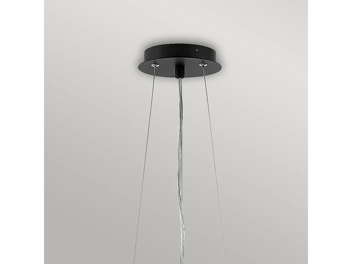 Lampadario Elstead Zuma a 6 luci, nero satinato, oro, attacco E27