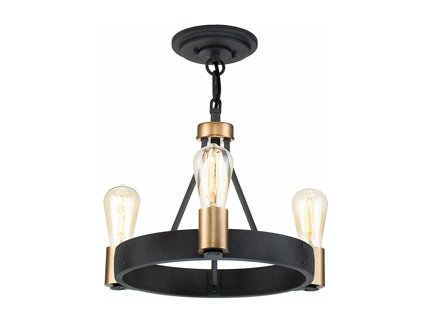 Elstead Hinkley Silas Plafonnier Suspension Cylindrique Zinc Vieilli & Laiton Héritage