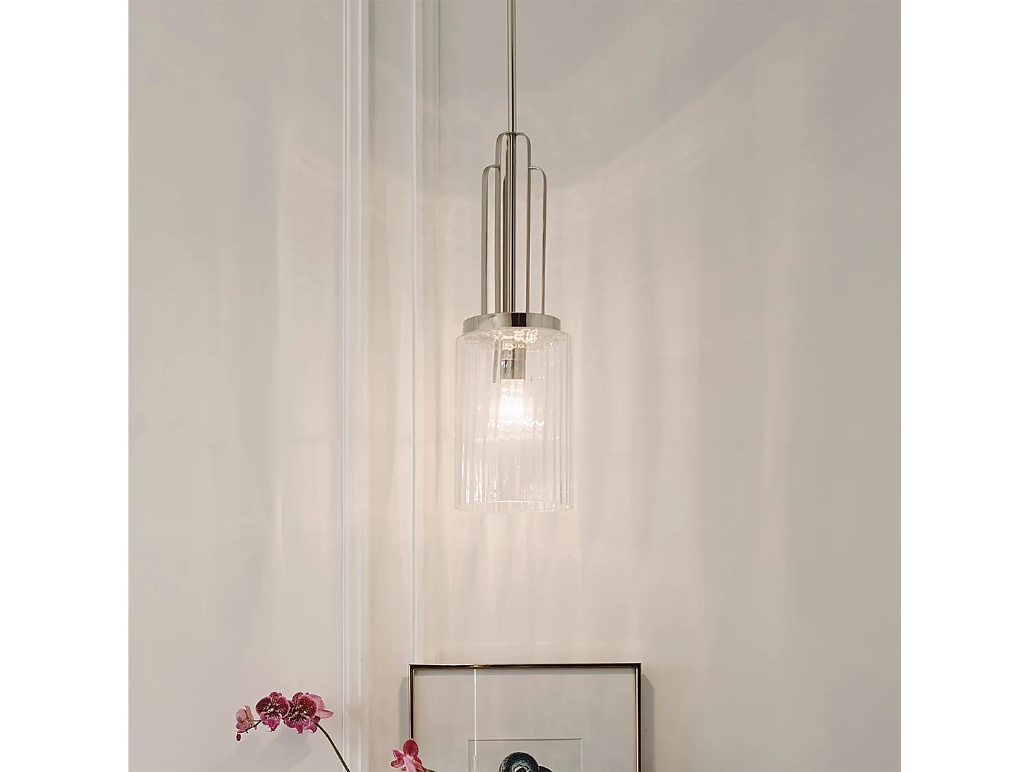 Elstead Kichler Kimrose Dome Pendelleuchte Nickel poliert