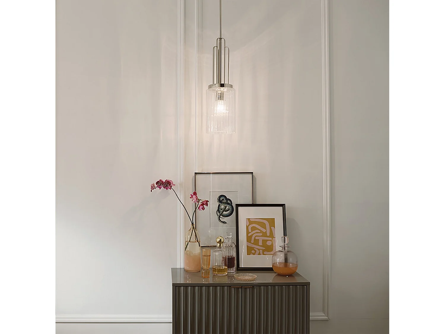 Elstead Kichler Kimrose Dome Pendelleuchte Nickel poliert