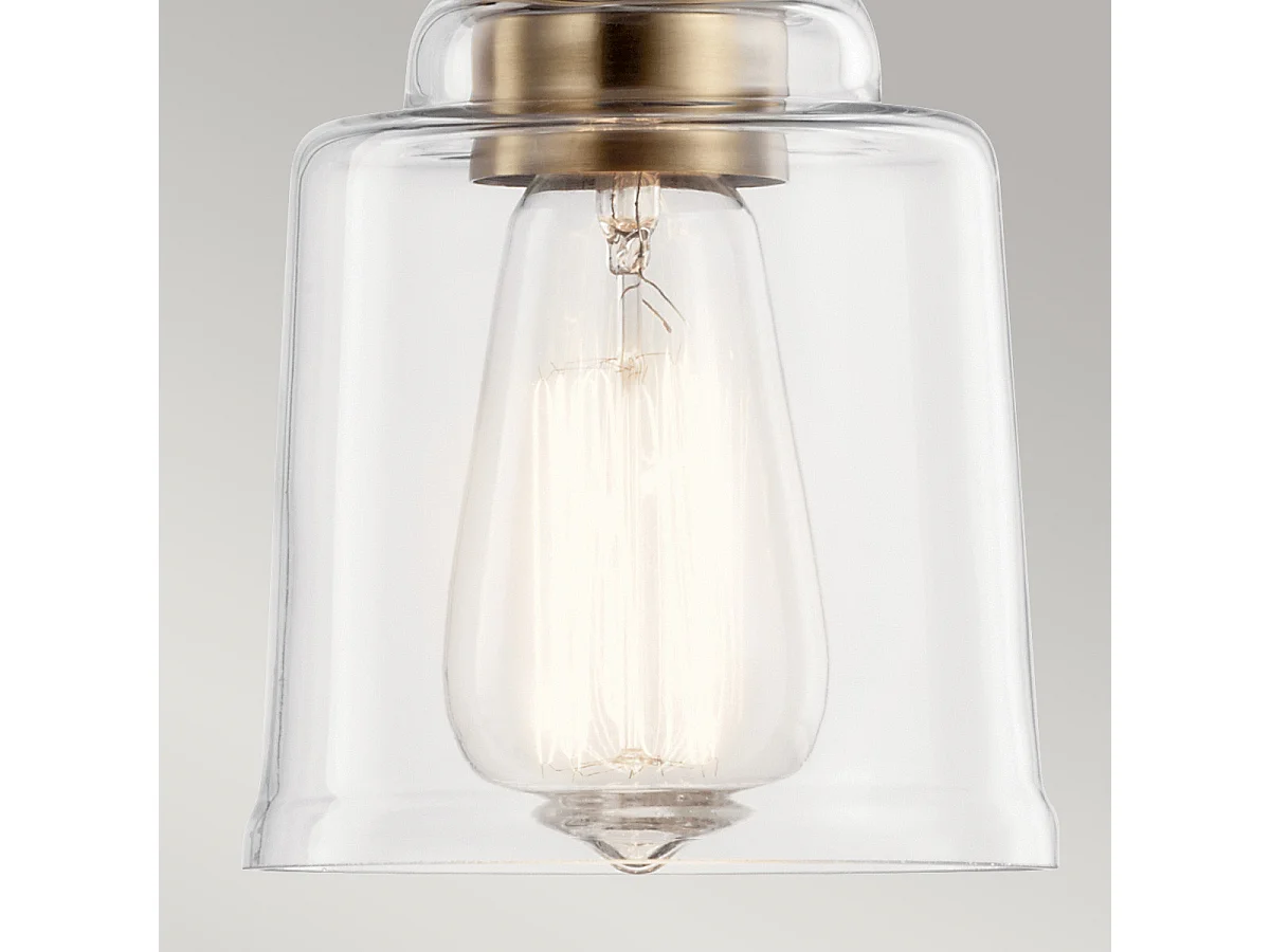 Elstead Kichler Aivian Dome Pendelleuchte aus verwittertem Messing