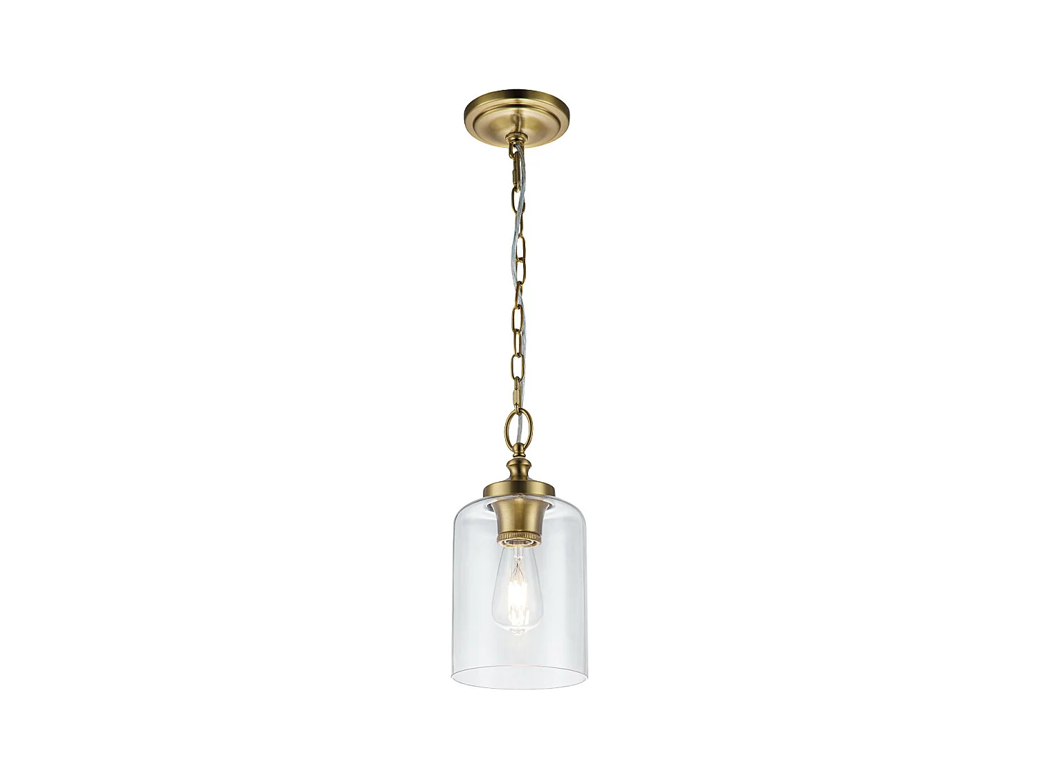 Elstead Feiss Hounslow Dome Suspension Plafonnier Laiton Bruni