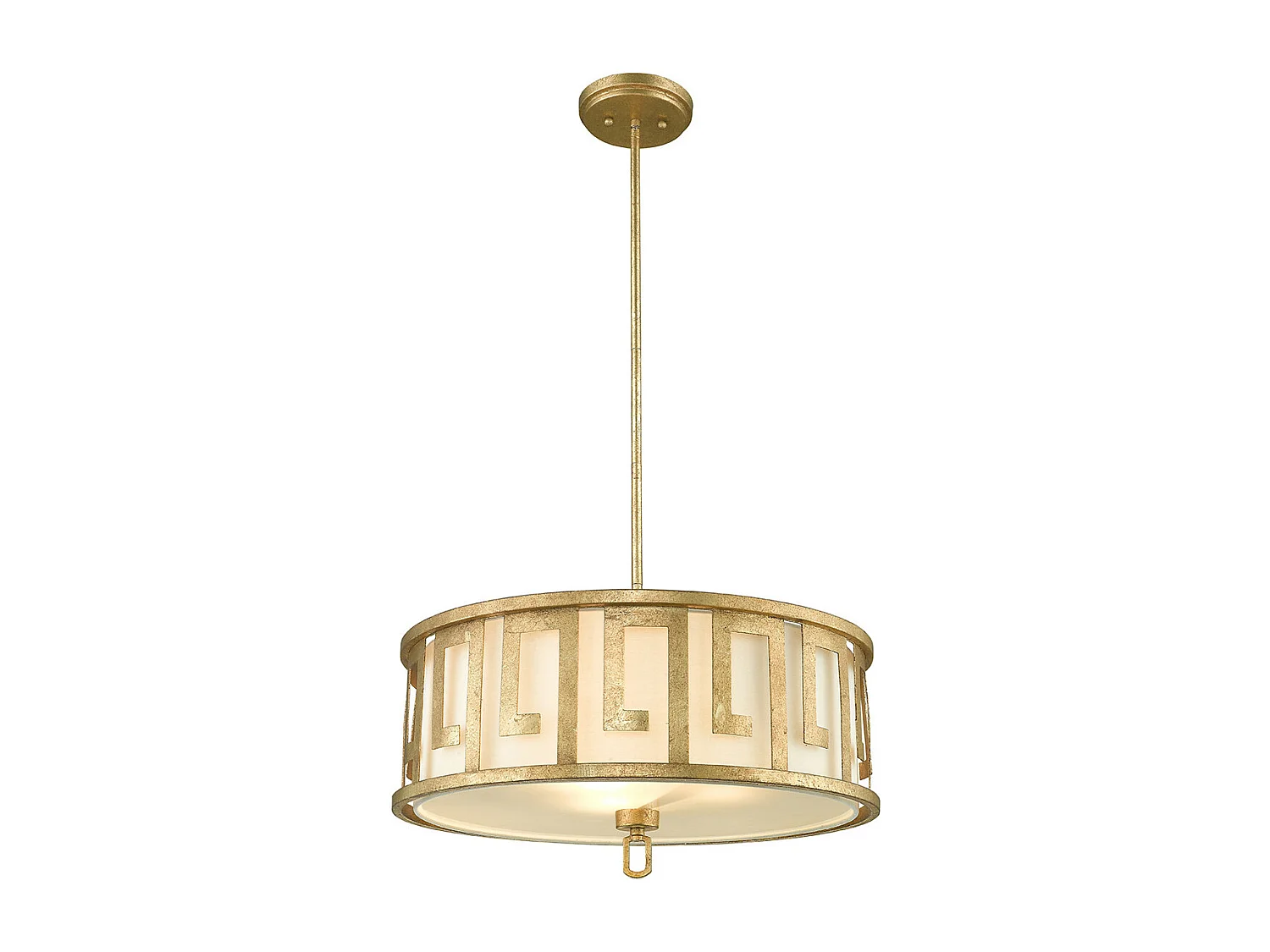 Elstead Lemuria - Pendente Duo-Mount a soffitto rotondo grande a 3 luci oro, E27