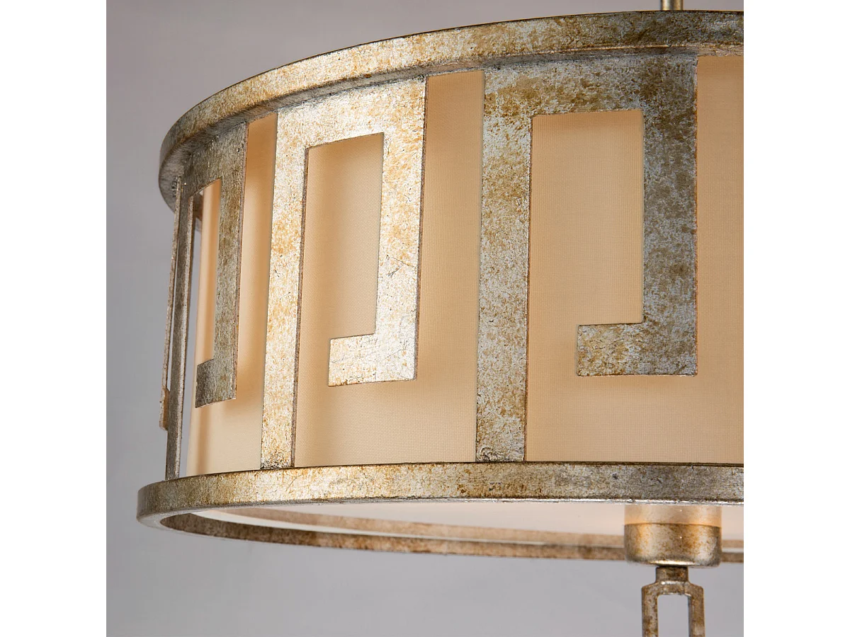 Elstead Lemuria - Pendente Duo-Mount a soffitto rotondo grande a 3 luci oro, E27