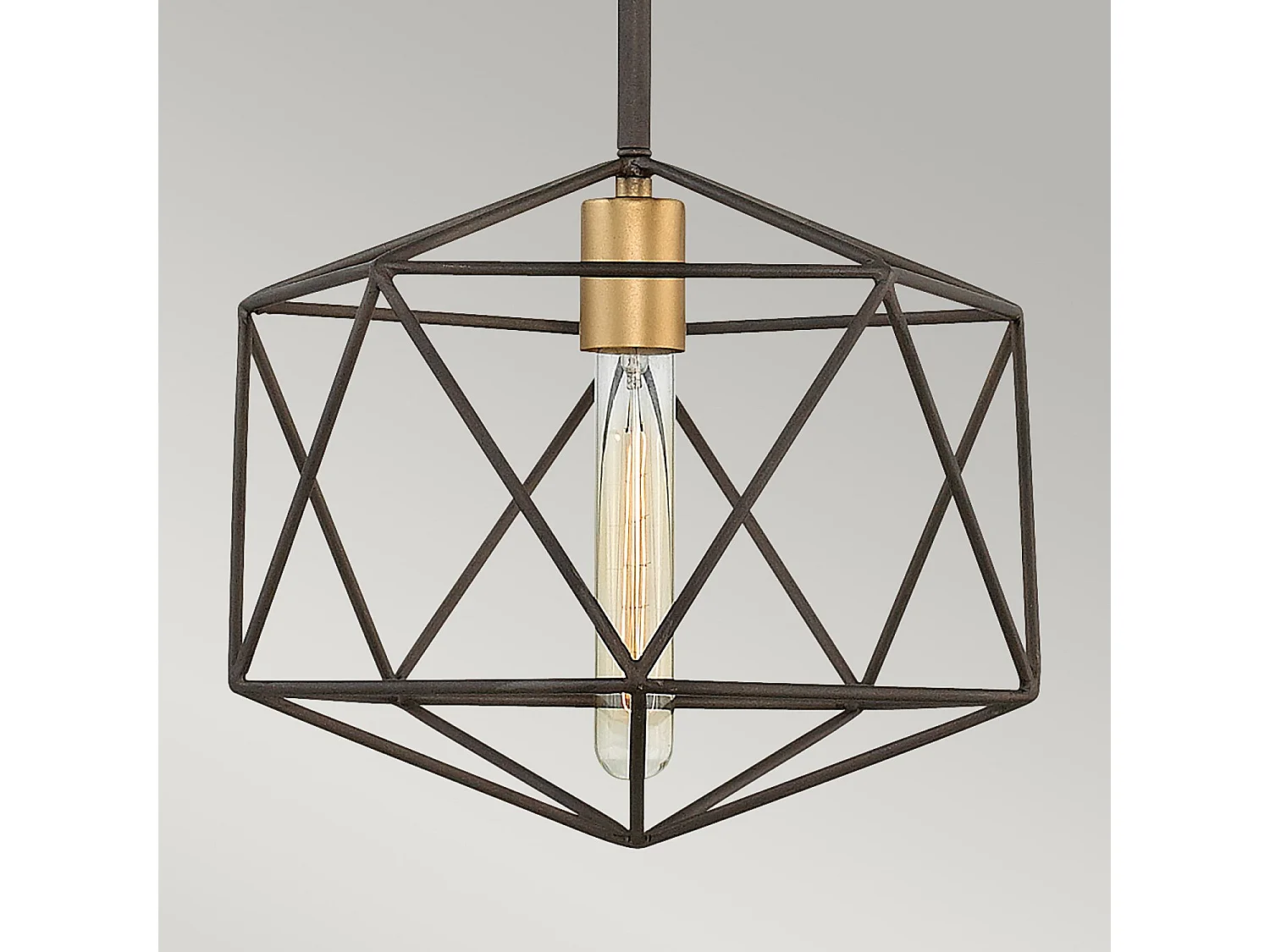 Sospensione Industrial Nordica Astrid Metallo Bronzo Opaco 1 Luce E27