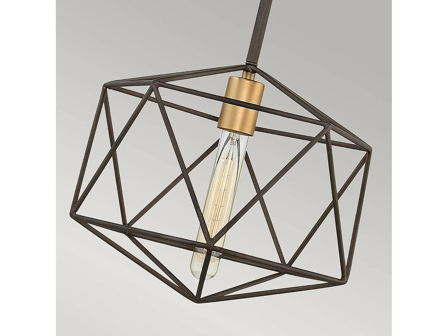 Sospensione Industrial Nordica Astrid Metallo Bronzo Opaco 1 Luce E27