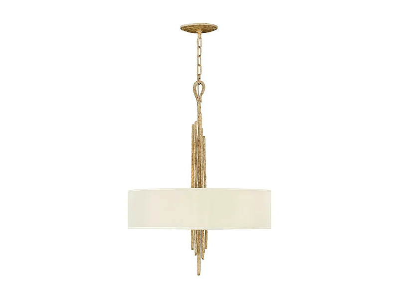 Elstead Spyre - Lampadario rotondo a 6 luci dorato, attacco E14