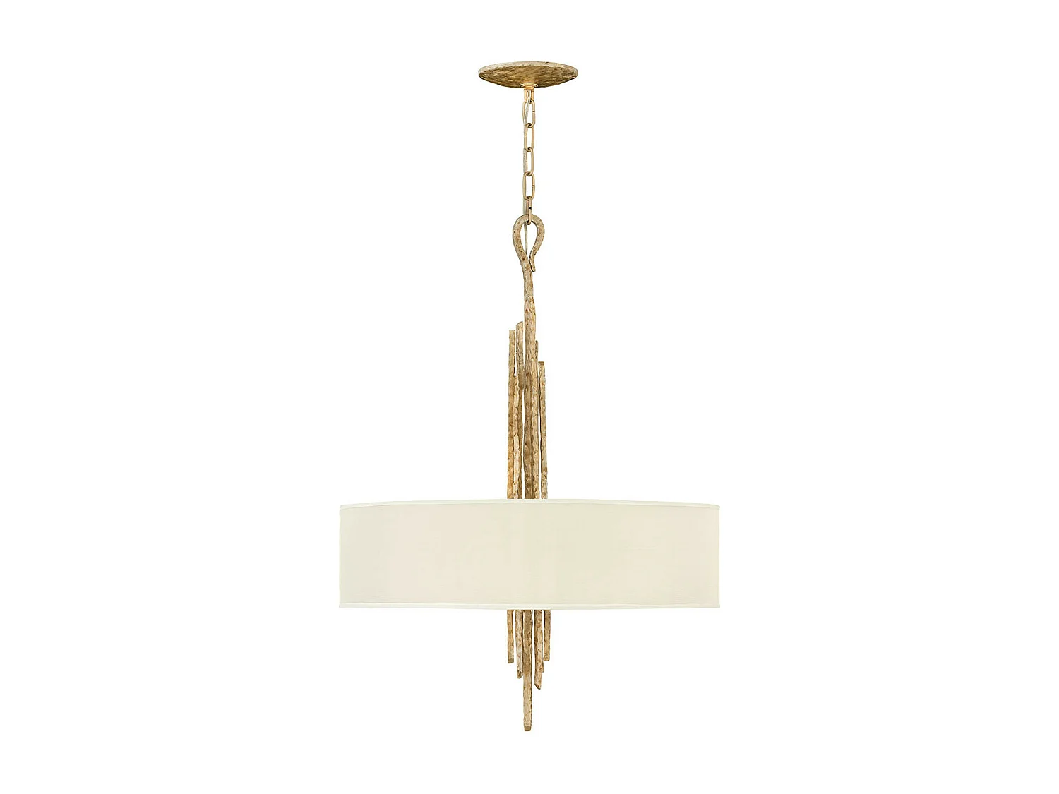 Elstead Spyre - Lampadario rotondo a 6 luci dorato, attacco E14