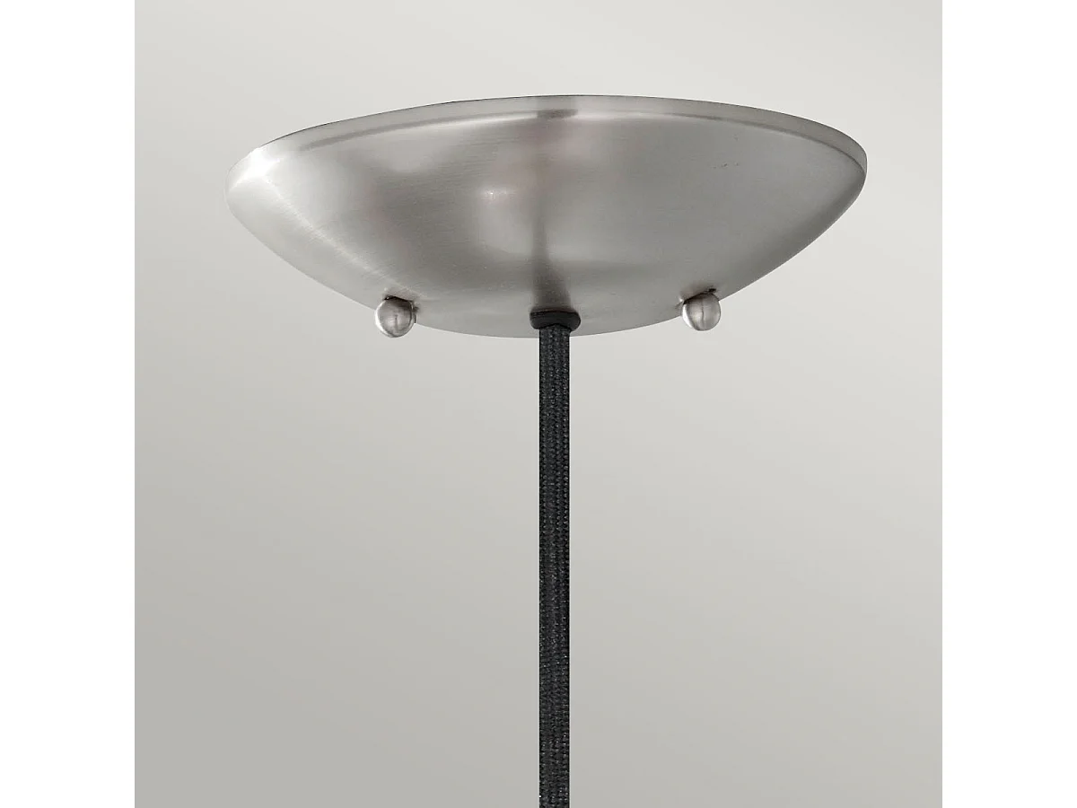 Elstead Beso - 1 licht Dome Deckenanhänger aus gebürstetem Stahl, E27