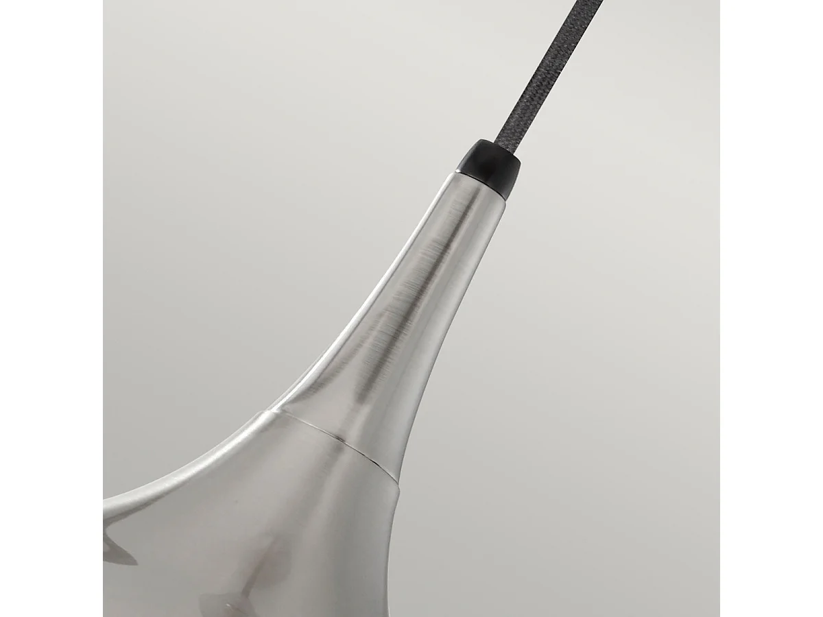 Elstead Beso - 1 licht Dome Deckenanhänger aus gebürstetem Stahl, E27