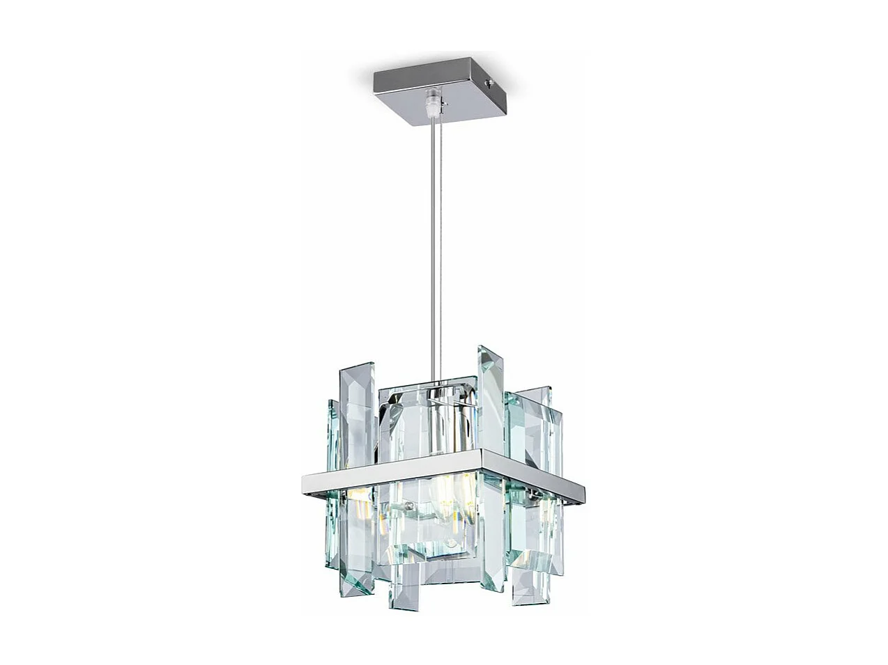 Maytoni Cerezo Moderna lámpara de techo suspendida Cerezo de cromo y cristal