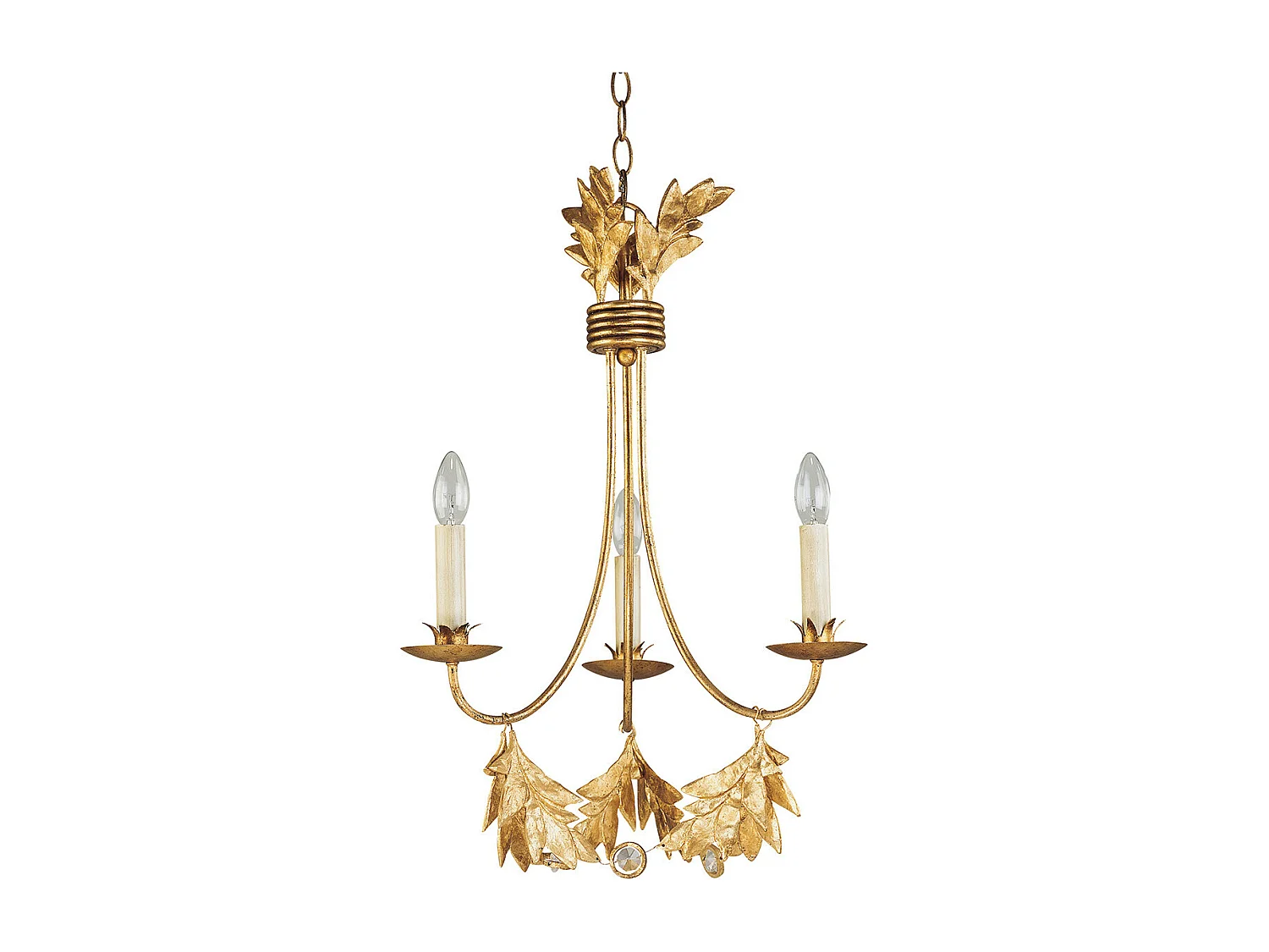 Elstead Sweet Olive - Lampadario a sospensione a 3 luci multibraccio oro, E14