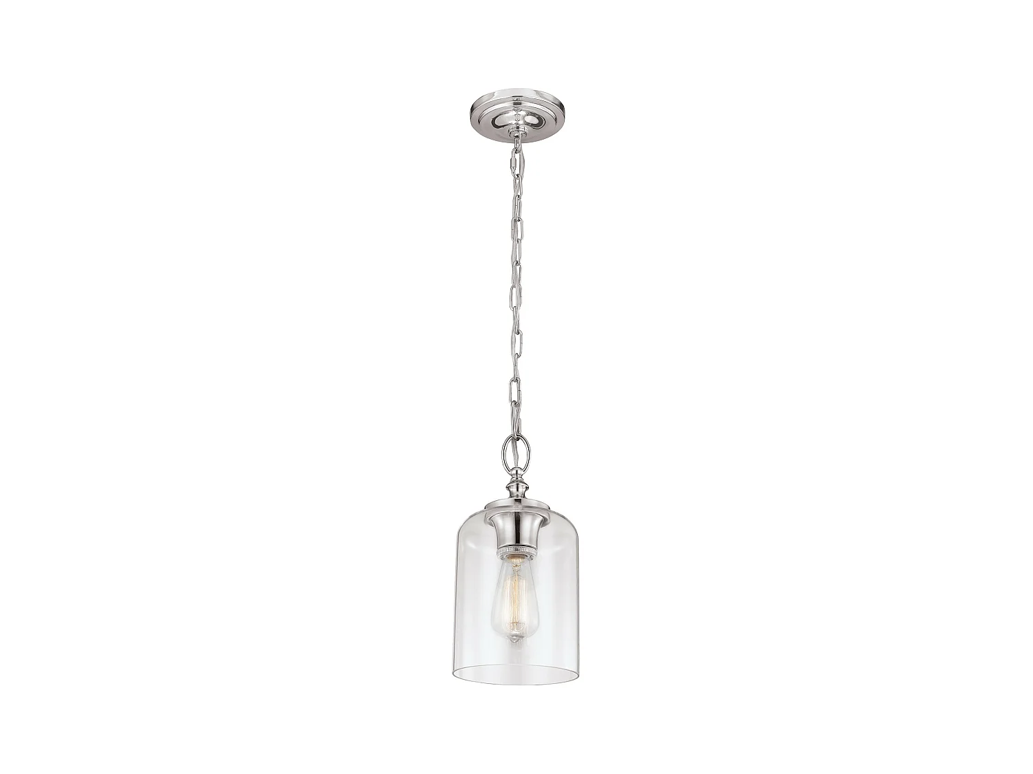 Elstead Hounslow Mini suspension à 1 ampoule au plafond, nickel poli, E27