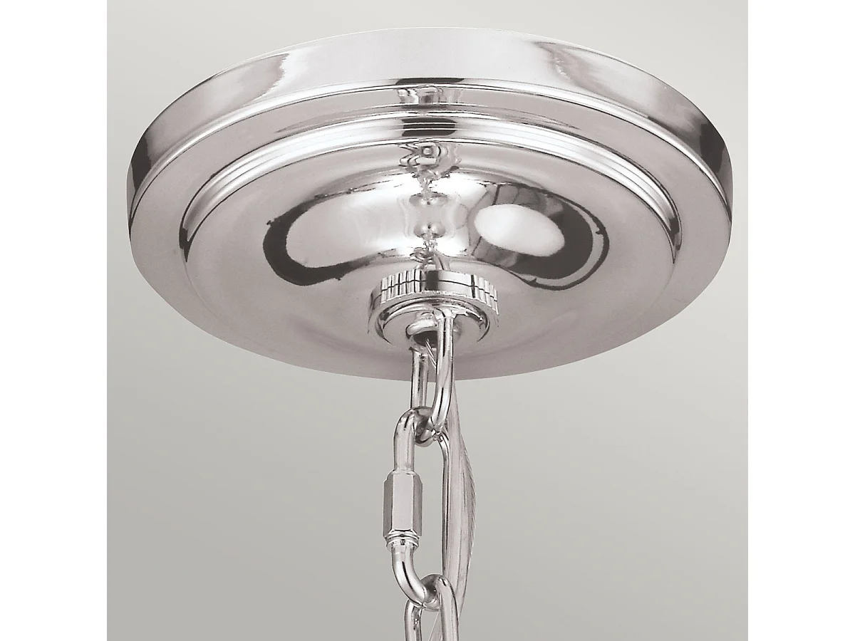 Elstead Hounslow - Mini sospensione a soffitto a 1 luce nichel lucido, E27