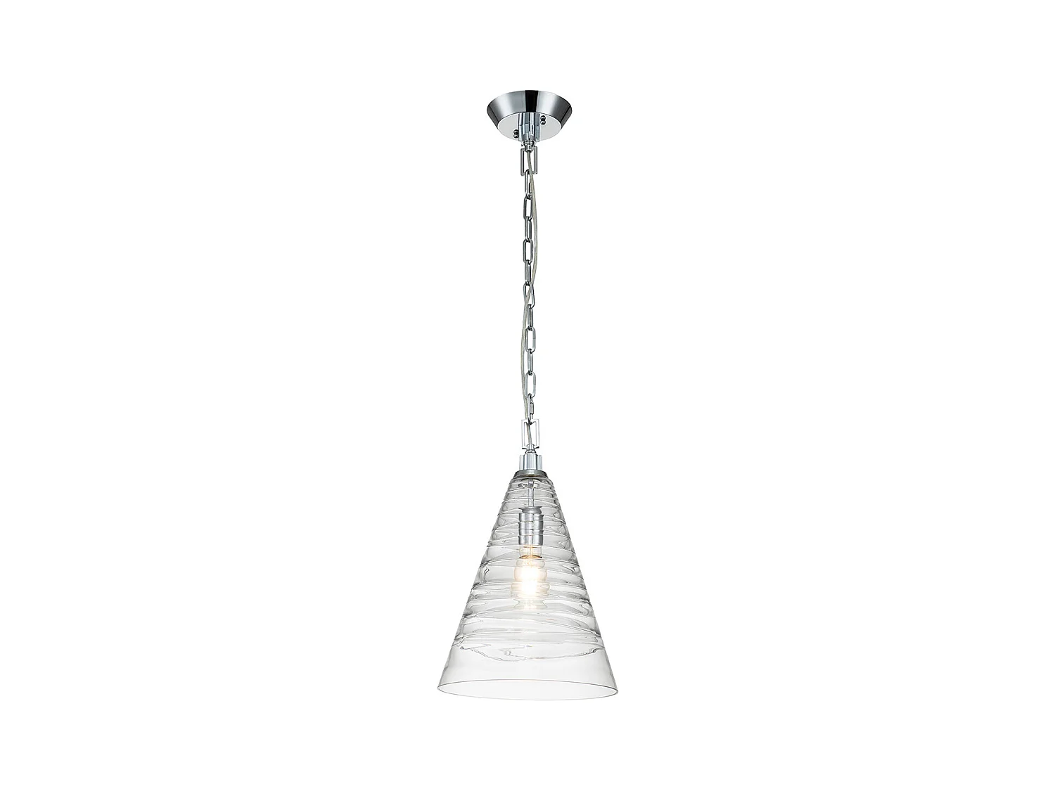 Elstead Feiss Elmore Dome Suspension Plafonnier Chrome Poli