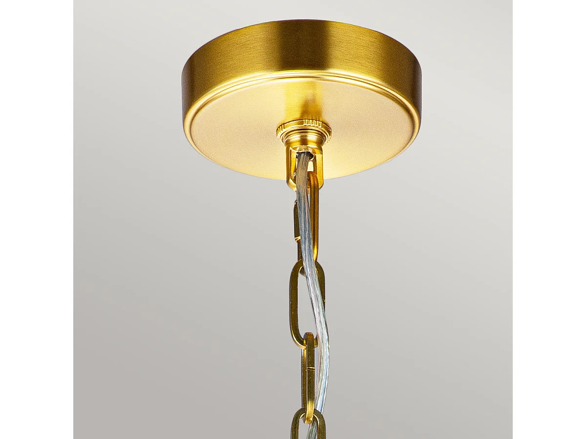Elstead Feiss Nico Trådram Pendel takljus polerad mässing