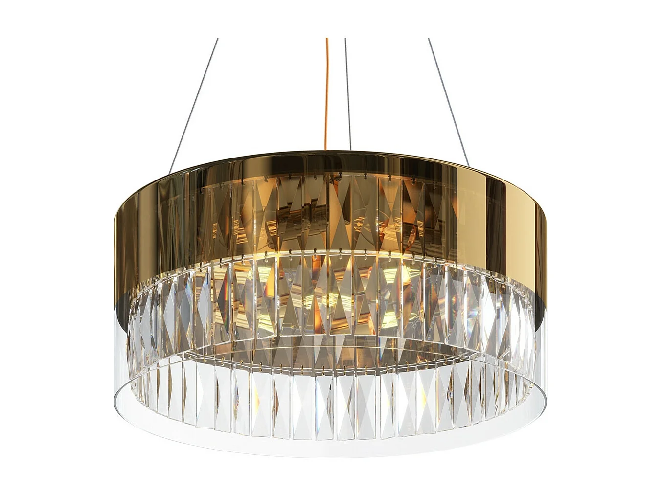 Maytoni Wonderland Moderne zylindrische Pendel-Deckenleuchte Gold