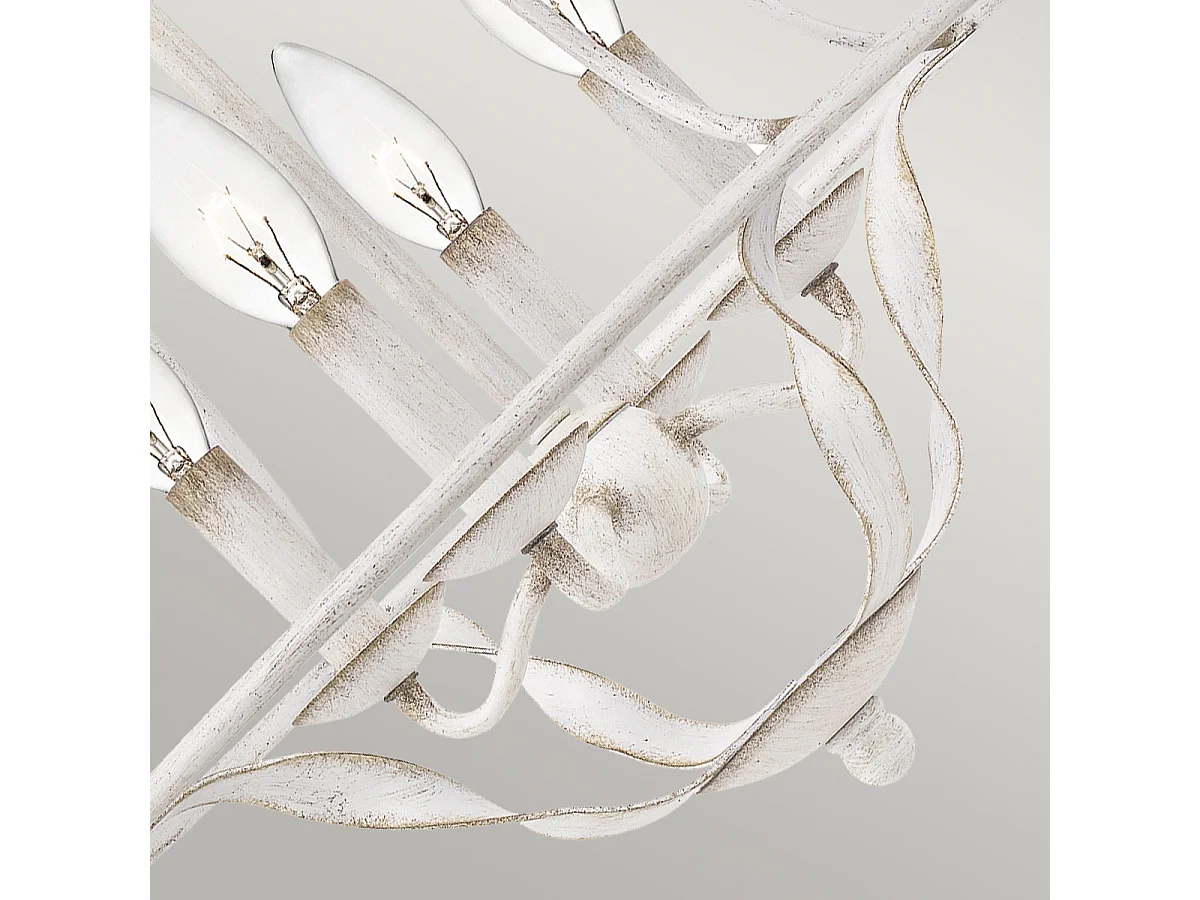 Elstead Quoizel Bradbury Multi Arm Ljuskrona Antik Vit