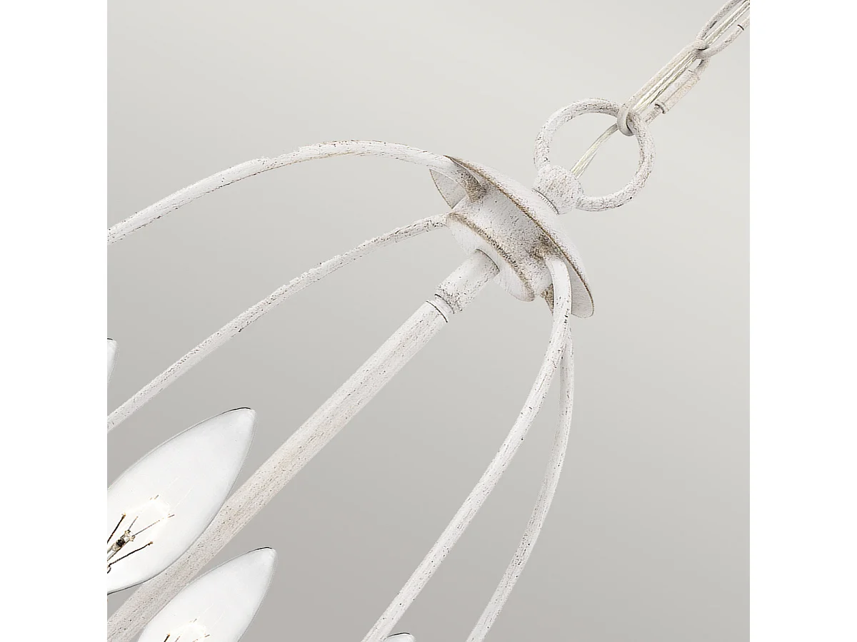 Elstead Quoizel Bradbury Multi Arm Ljuskrona Antik Vit