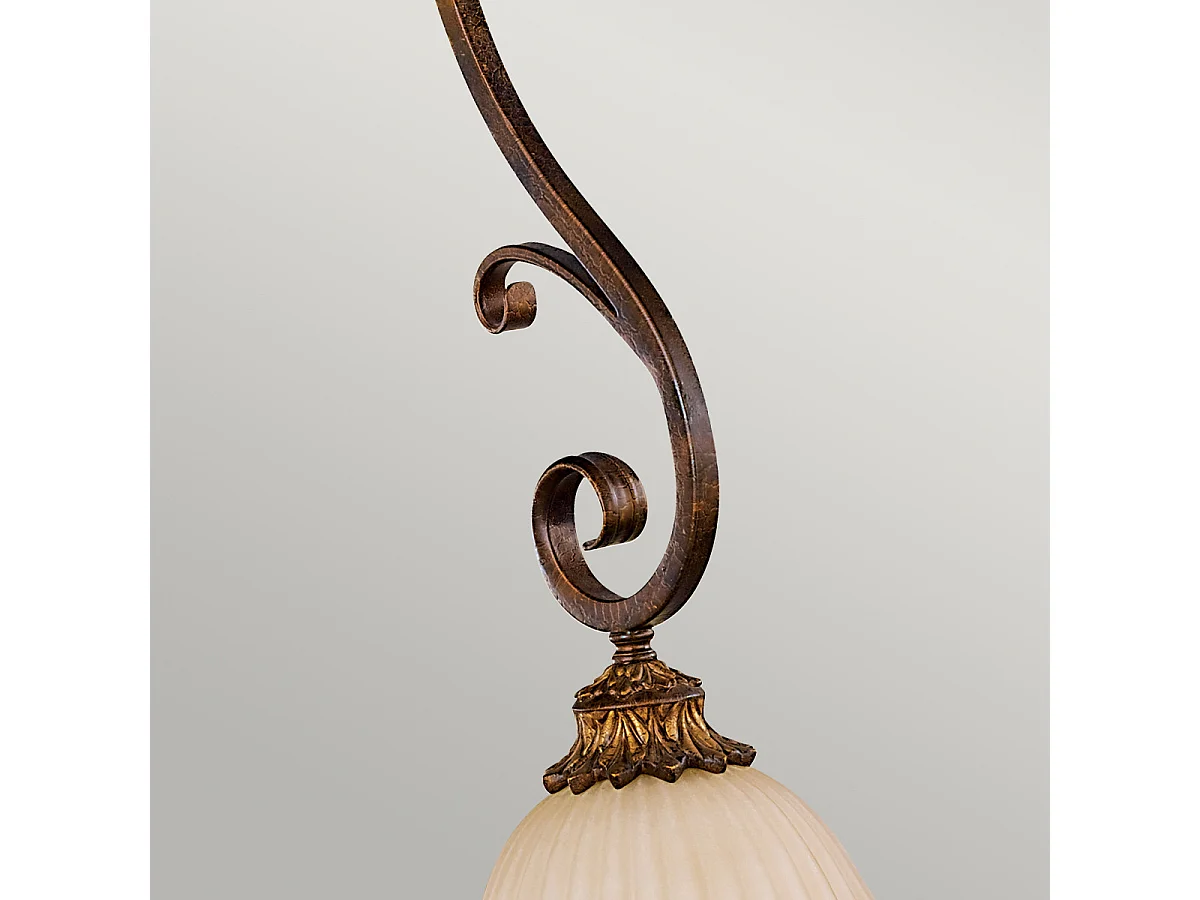 Elstead Sonoma Valley - Mini ciondolo a cupola a 1 luce con guscio di tartaruga invecchiato, E27