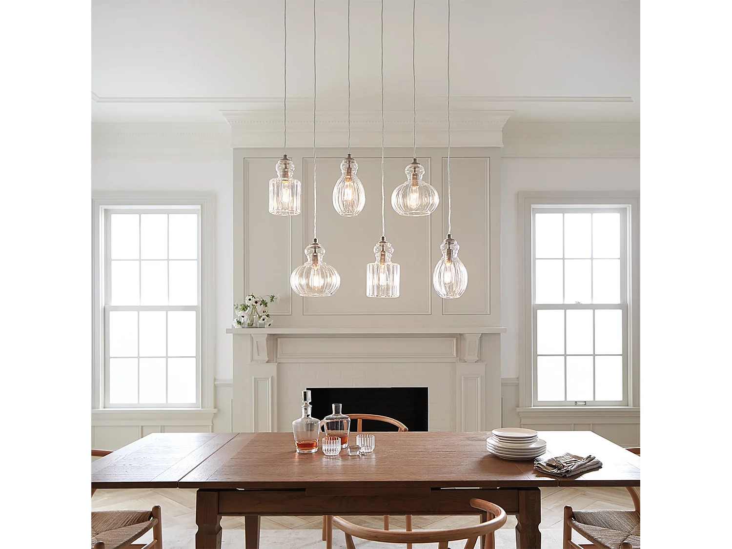 Elstead Riviera 1 Lichtanhänger, Nickel gebürstet, E27