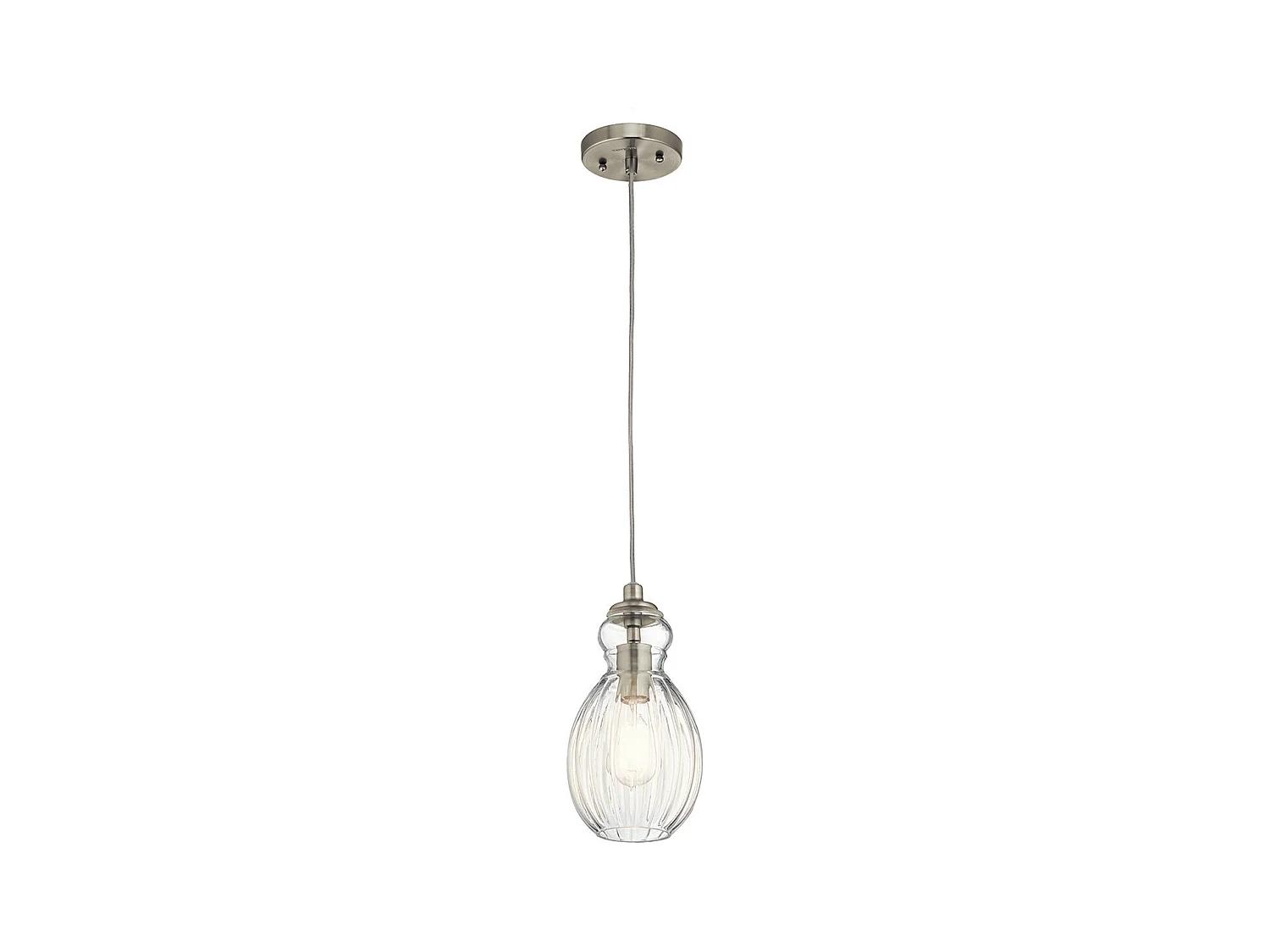 Suspension à 1 lumière Elstead Riviera, nickel brossé, E27