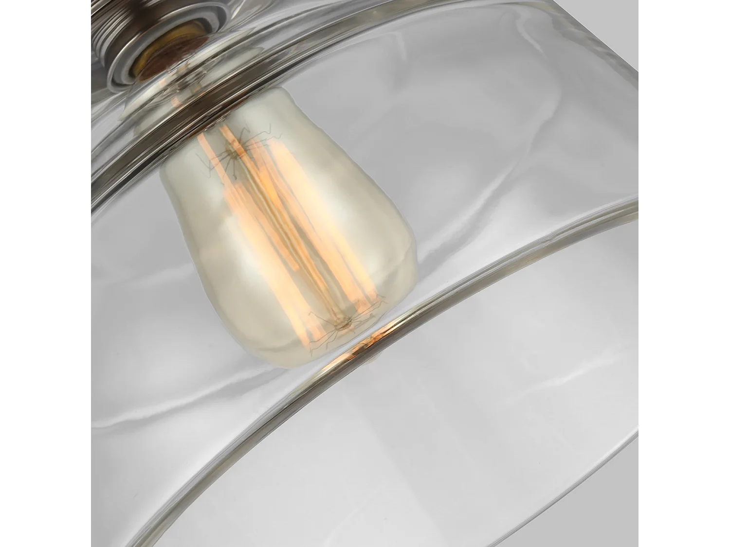 Elstead Baskin - 1 licht Dome Deckenanhänger aus poliertem Nickel, E27